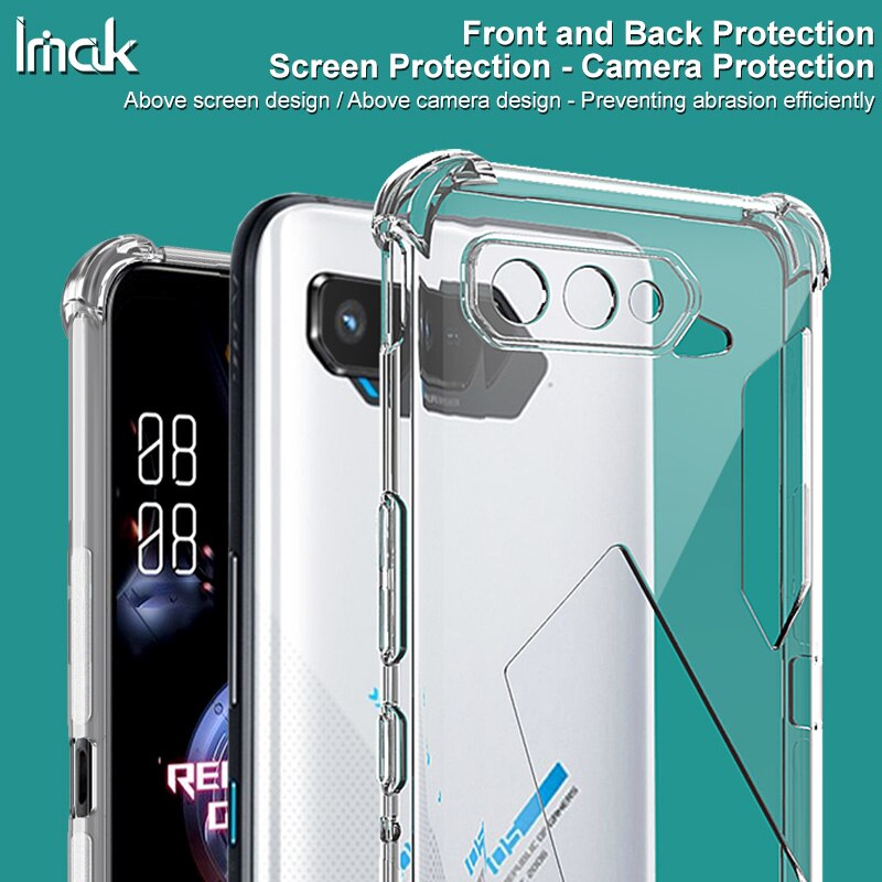 Voor Asus Rog Telefoon 5 Case Imak Shockproof Conners Airbags Zachte Tpu Cover Case Voor Asus Rog Telefoon 5 pro/5 Ultieme