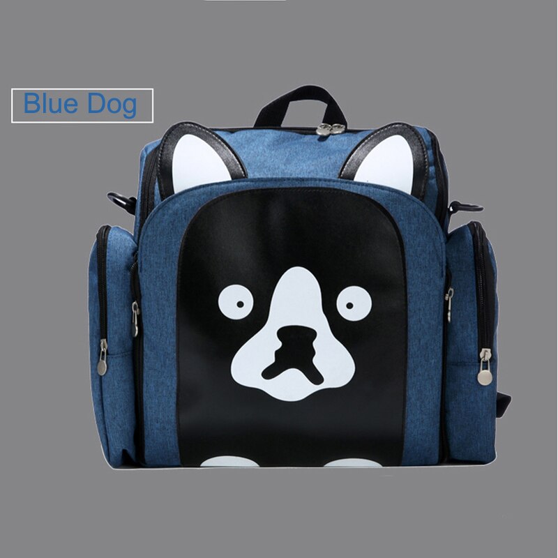 Kleinkind Essen Reise Booster Sitze Art Auto Sicherheit Sitze Multi-funktion Windel Rucksack Schulter Mutterschaft Esszimmer Stuhl Tasche: Blau Hund