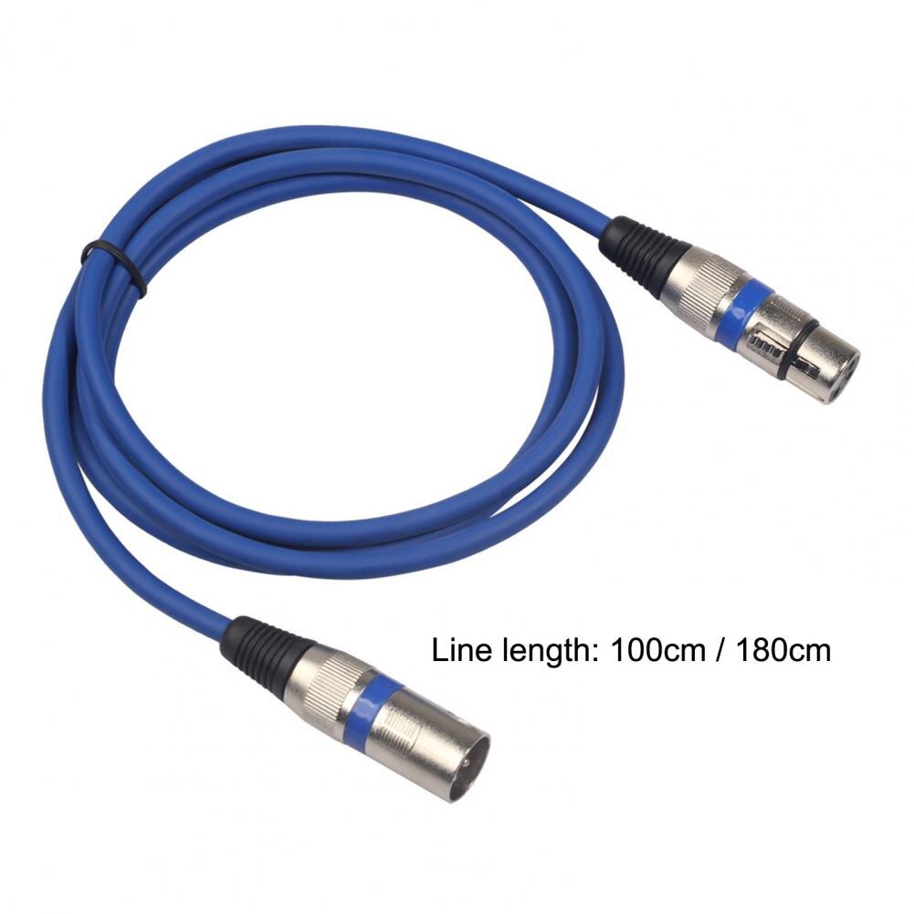 Audio- Kabel Abgeschirmte Anti-störungen 100/180cm 3Stift XLR Männlich zu Weiblich Mikrofon AUX Kabel für Rührgerät