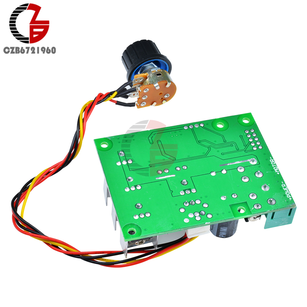 30A LED DC Motor Speed Controller 6-60V Smooth Soft Start Brushless Motor Speed Control Power Regulator