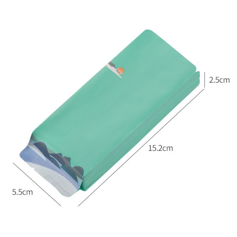 100Pcs/Lot Aluminum Foil Tea Bags Vacuum Heat Seal Packaging Pouches Food Coffee Mylar Foil Bag 152x55mm: green A