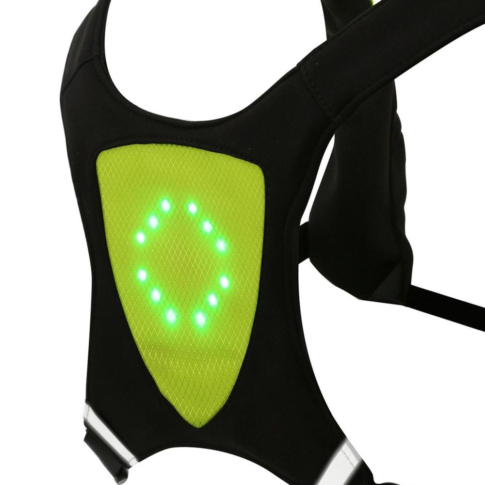 Chaleco de seguridad inalámbrico con emisor de luz Led con Control remoto bolsa iluminada Chaleco de ciclismo chaleco para montar