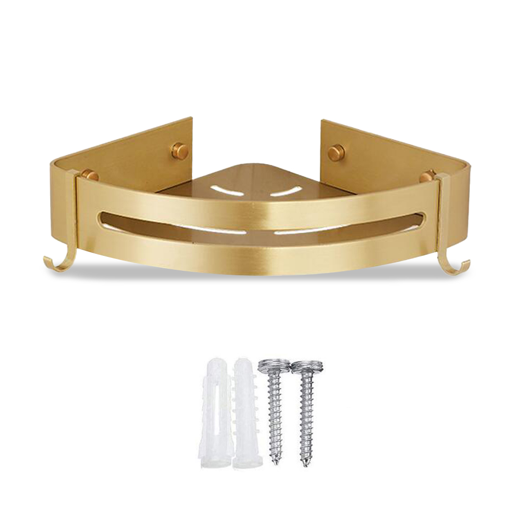 Aluminum Bathroom Shelf Shower Shelves No-drill Wall Mount Shower Storage Rack Corner Shelf Bathroom Accessories