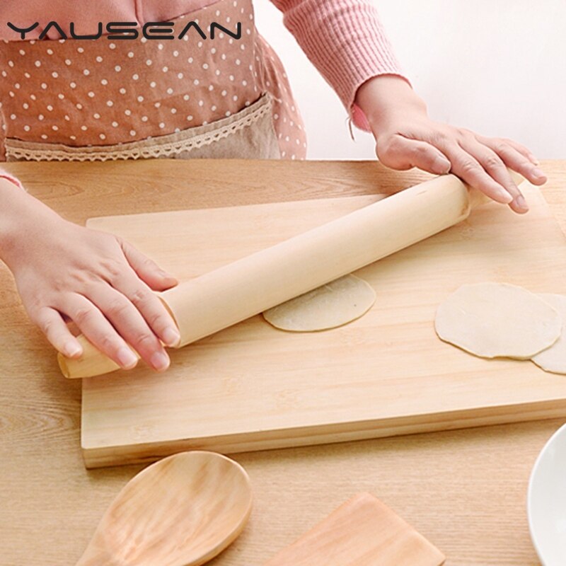 Large Solid Wood Rolling Pins Pizza Bread Biscuit Baking Tool Stick Decoration Dough Roller Wooden Sticks Kitchen Accessories
