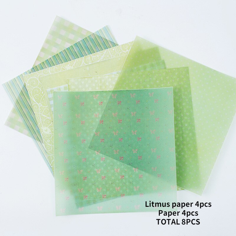 14Cm X 14Cm Chirstmas Retro Plakboek Rijstpapier Bloem Achtergrond Ambacht Diy Papier Junk Journal Scrapbooking Lakmoespapier 8 Stuks: green