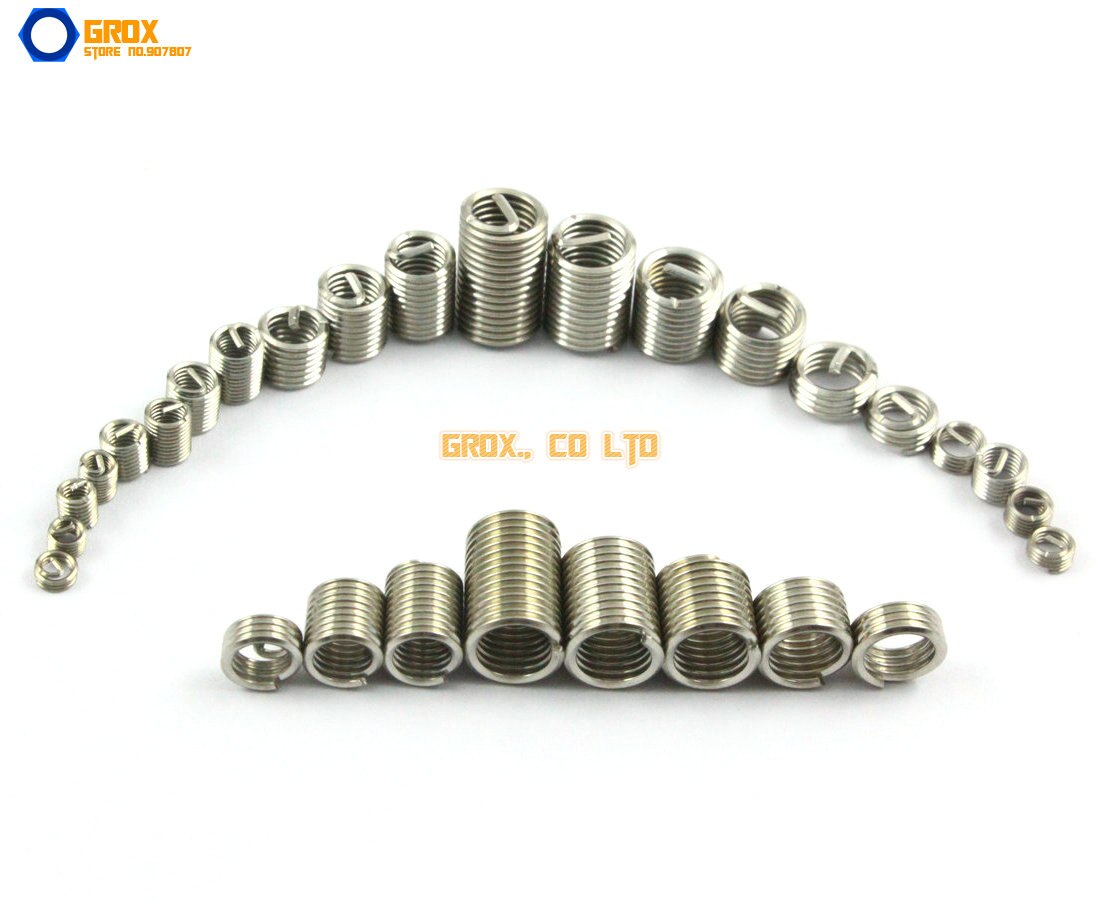 100 Pieces M4*0.7*2.5D 304 Stainless Steel Thread Insert Repair Insert