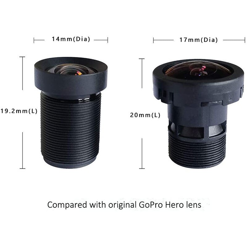 4K LENS 1/2.3 Inch l Resolution 4.35mm Non Distortion Lens 10M F/2.8 70 Degree For Gopro Hero 4/3+ Xiaomi Yi 4K/4K+ DJI Phanto