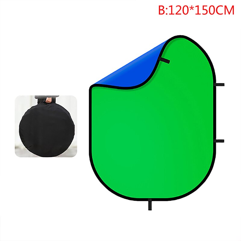 Photography Reflector Portable Backdrop Green Screen Background Backdrops: 120X150cm
