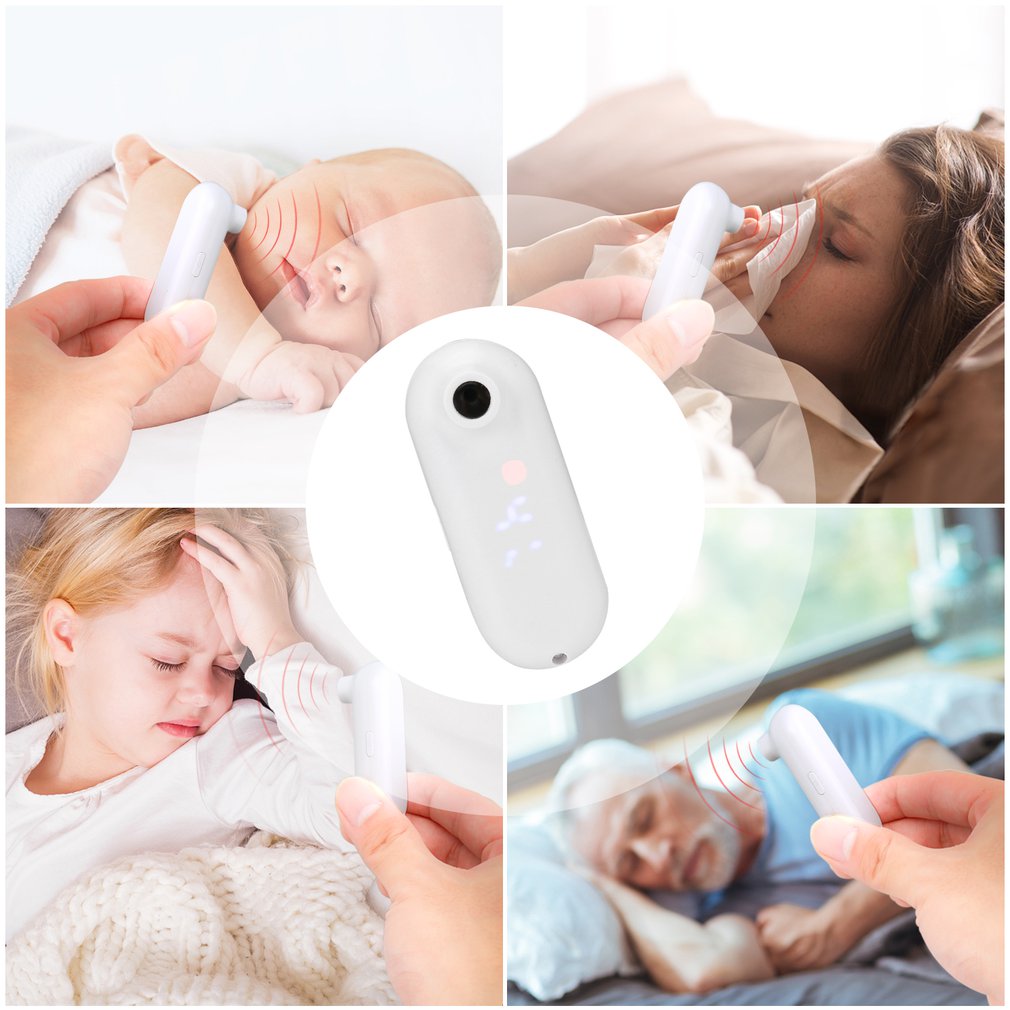Ultra Mini Thermometer USB Charging Accurate Measurement Digital Display Infrared Non-contact Thermometer (Built In Battery)