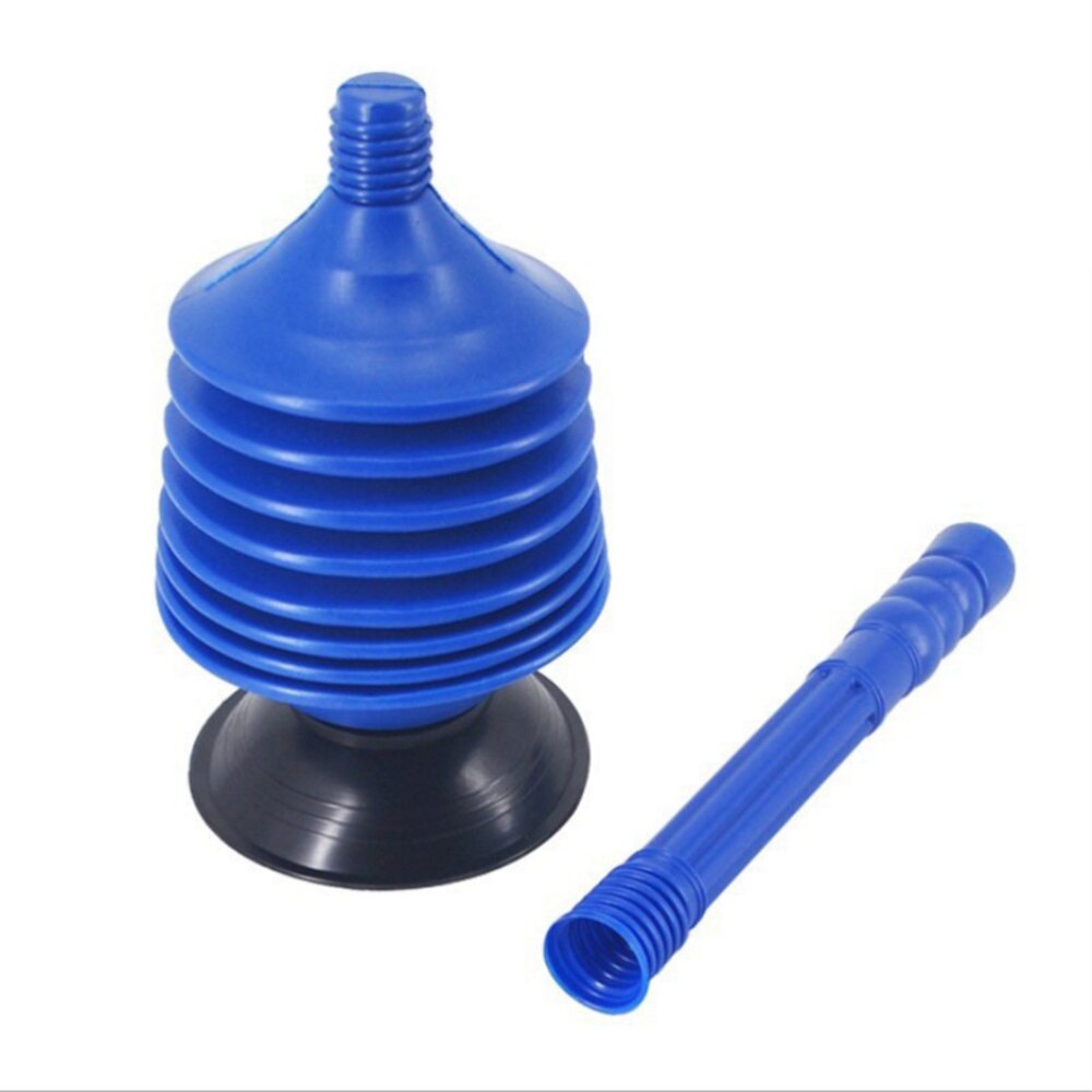 Toilet Plunger High Pressure Pump Bathroom Toilet Dredge Drain Plunger for Bathroom Bathtubs Showers Sink Blockage (Blue)