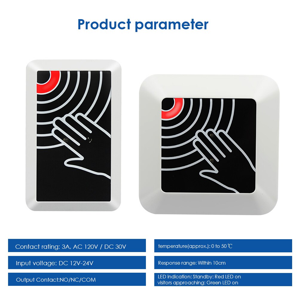 NOTouch Infrared Lock Surface Installation Contactless Infrared Lock Exit Button IR Door Release Switch