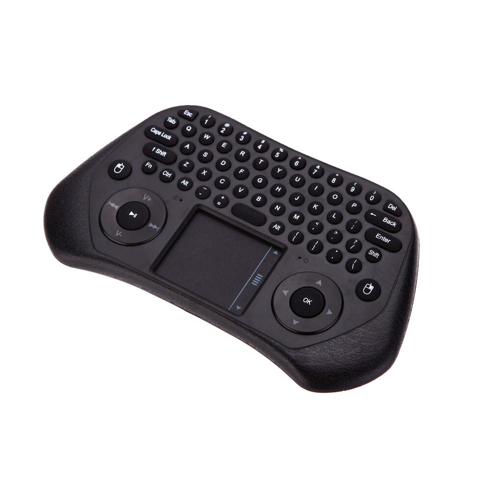 Ultra Mini QWERTY 79 Key Tochpad Remote Control 2.4GHz Wireless Keyboard Air Smart Mouse Mice with USB Receiver for TVbox Laptop