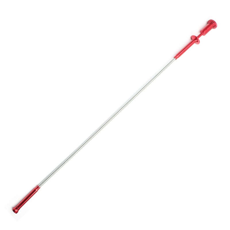 Claw Magnetic Pick-up Tool 4 Claws with Bright LED Light Flexible Spring Magnet Grab Grabber Fingers Prongs Pick Up Tool: Red