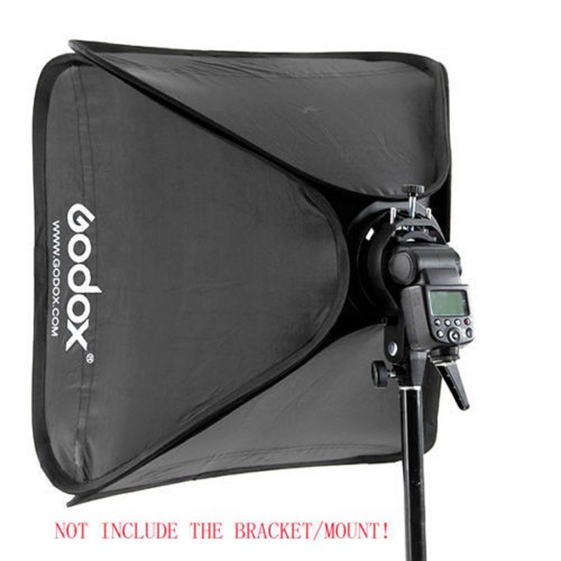 Godox Softbox 60x60 cm diffuseur réflecteur pour Flash Speedlite Photo Studio appareil Photo Flash Fit Bowens Elinchrom