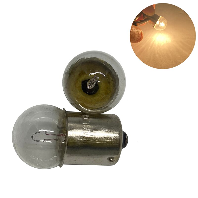 10 stk  g18 12v 10w ba15s 1156 r10w klar glas lampe dreje hale pære auto lastbil indikator halogen lampe