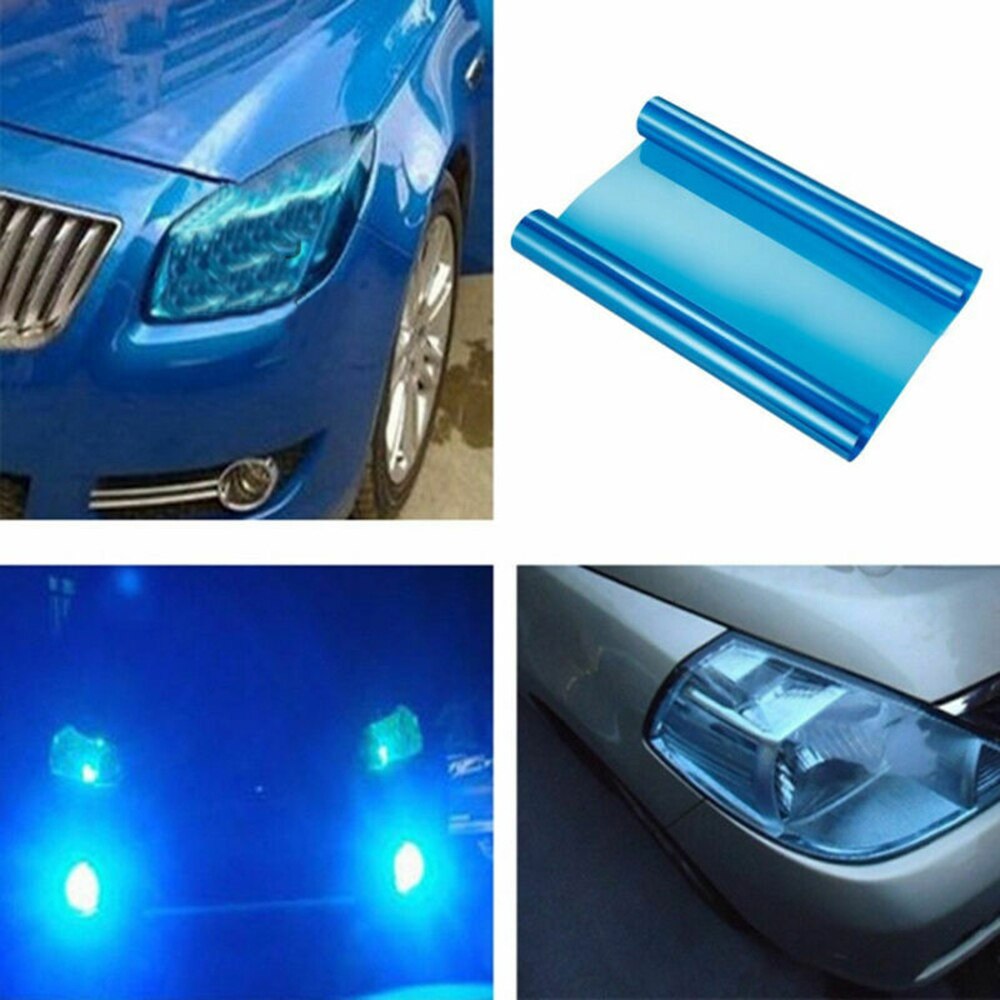 Changing Car light film Tint Sticker Headlight Fog lamp PVC Side marker: Light Blue