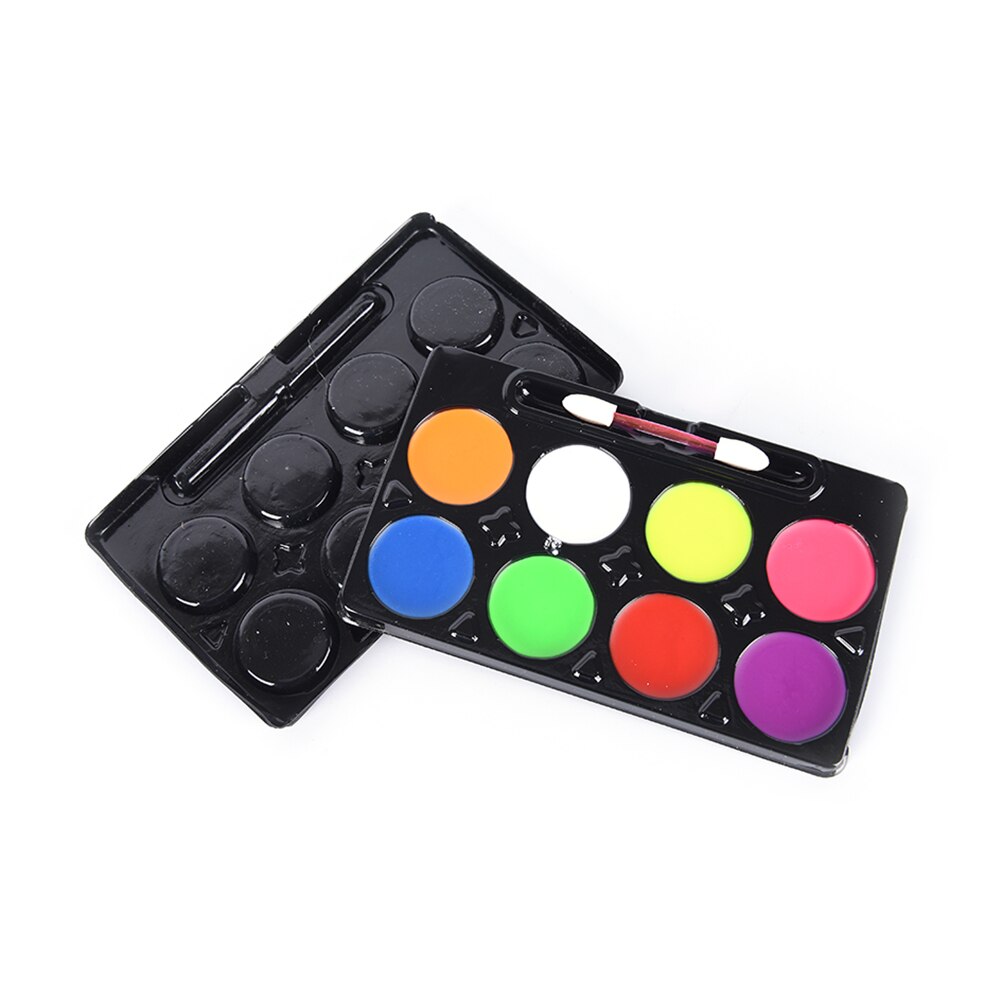 6/8 cores pintura facial halloween maquiagem não-tóxico água pintura a óleo festa de natal fantasia vestido diabo fãs corpo rosto pintura primer