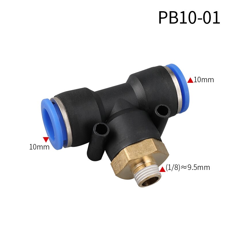 Pneumatyczny Regulator przepływu powietrza 4mm 6mm 8mm 10mm 12mm OD wąż rura regulacja przepływu gazu złącze zaworu 1/8 "1/4" 3/8 "1/2" gwint męski: PB10-01