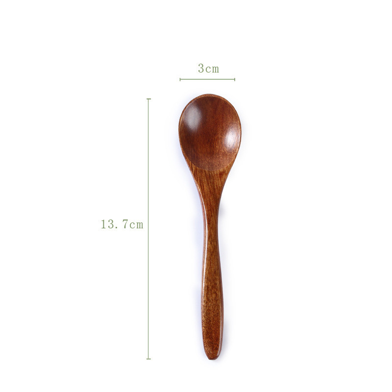 Cuchara de madera de bambú para cocina, utensilio de cocina, cuchara de té, sopa, Catering, cucharas de café para Kicthen Home restaurante: 05