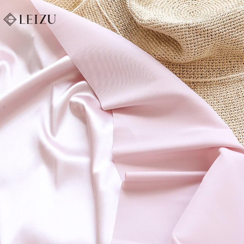 Tela satinada brillante para costura, tejido de poliéster de buena Spandex, Color sólido para coser vestidos de novia, ropa de , 50x125cm, TJ018
