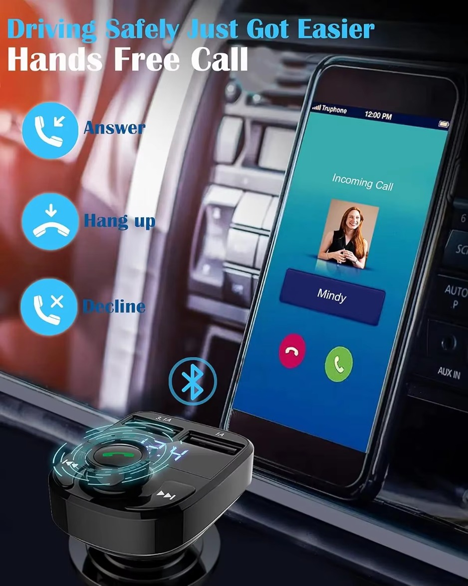Auto Ladegerät FM Sender Bluetooth Audio Dual USB Auto MP3 Player autoradio Freisprecheinrichtung Ladegerät 3,1 A Auto Zubehör