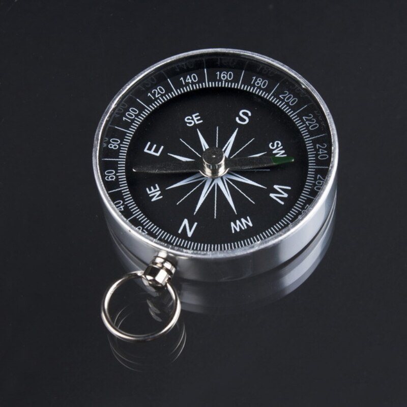 Mini Stainless Steel Compass Wear-Resistant Waterproof Compass Portable Camping Hiking Compass for Outdoor Tool
