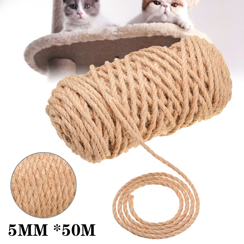 Replacement Sisal Rope For Pet Cat Scratching Post Claw Care Toy Repair Making Desk Legs Binding Rope For Cat Sharpen Claw