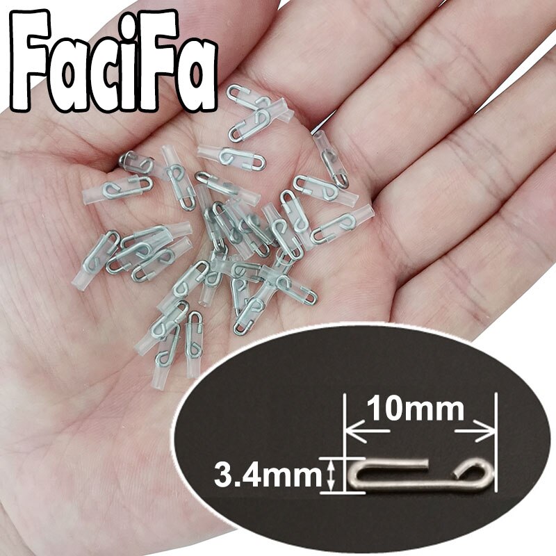 100 peças enganche rapido rápido pesca snaps enchufe rapido segurança chumbo snap paxipa pesca conector gancho rápido: transparent 10mm