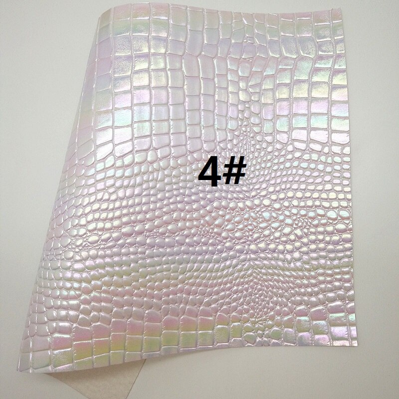 Witte Glitter Leer, Mesh Glitter Stof, krokodil Reliëf Kunstleer Lakens Voor Boog A4 21X29Cm Twinkling Ming KM170