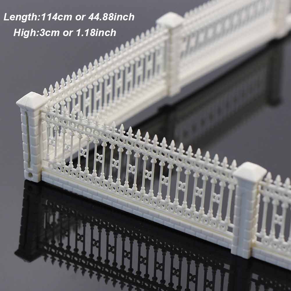 HO OO scale 44.88&quot; DETACHABLE Model Building Fences 1:87 for Model Railway Layout 3x23cm GY63087