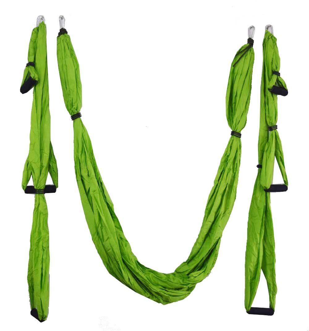 2.5*1.5 M Aerial Yoga Hammock Anti-gravity Inversion Swing OR Yoga Extend Belt + Ceiling Hanging Tray for Home Gym: Ivory