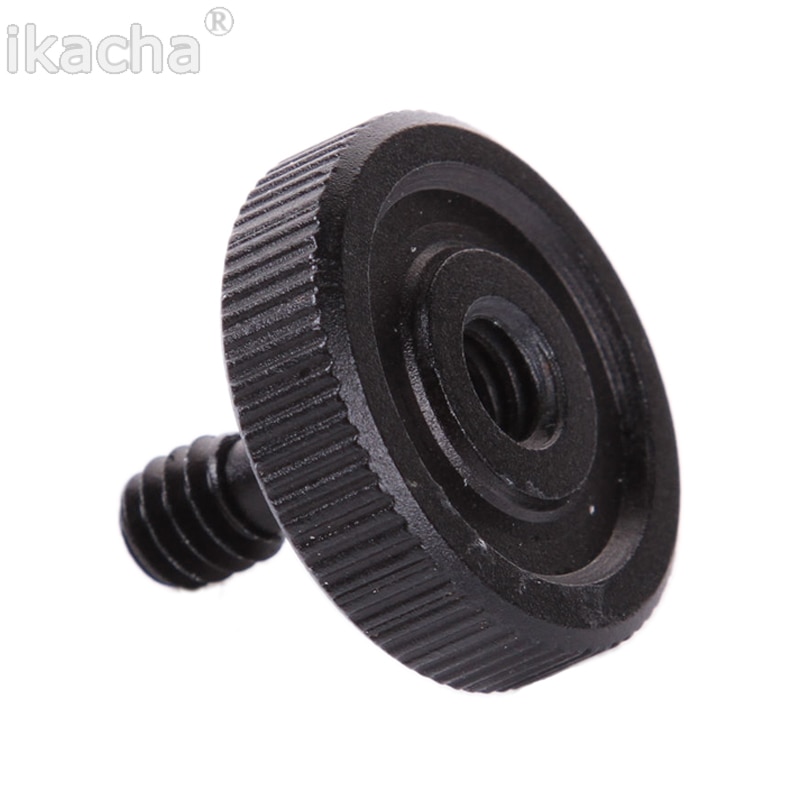 Black 1/4 Male to 1/4 Female Screw Adapter For Camera Tripod L Type Bracket Stand Holder