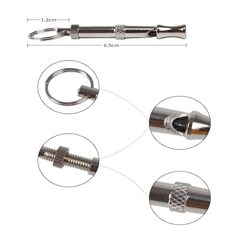 Stainless steel adjustable dog training whistle dog ultrasonic whistle shepherd dog training whistle