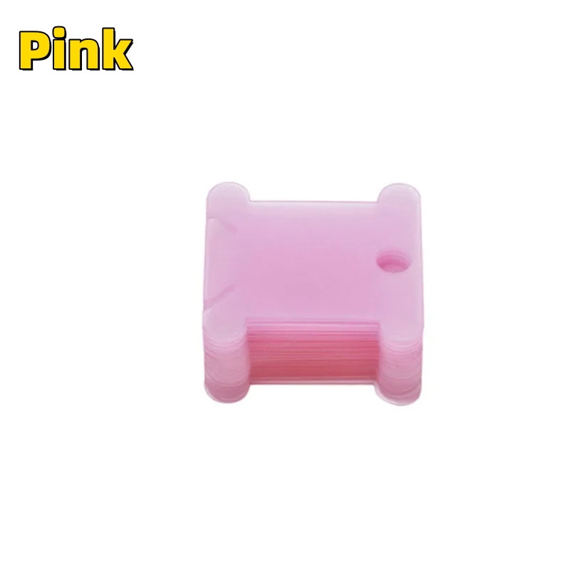 100/50PCS Plastic Bobbins Embroidery Thread Holder Craft Floss Cross Stitch Storage Board Card Organizer Sewing Accessories: L / Light Grey