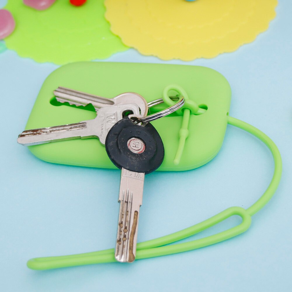 ISKYBOB nouvelle offre spéciale vert Silicone porte-clés porte-clés sac carte support de pochette porte-clés sac nouvel an