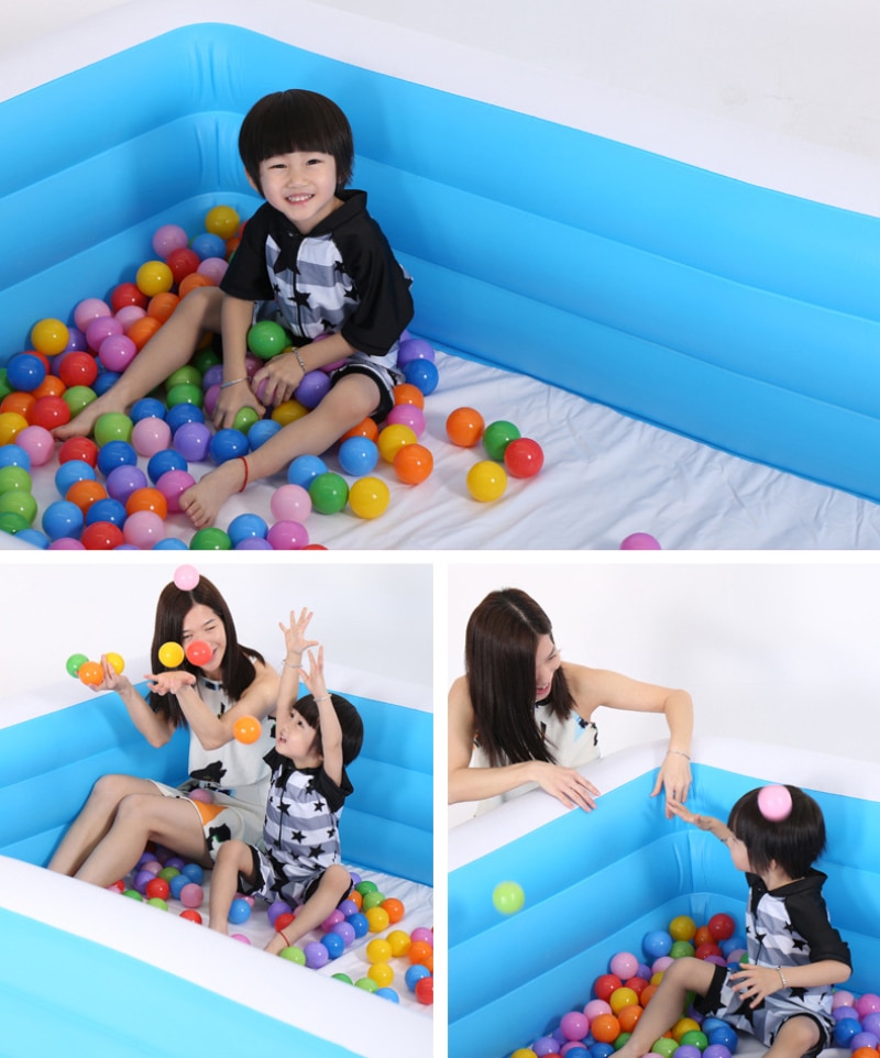Børnepool familie fortykket boble bund oppustelig swimmingpool baby ocean bold pool bad legetøj pvc oppustelig pool