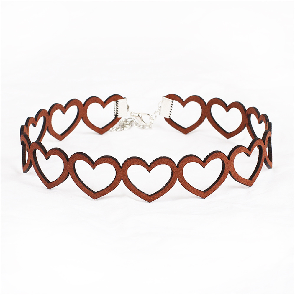 Zwart Kant Tattoo Choker Vintage Fluwelen Hollow Liefde Creatieve Ketting Vrouwen Sieraden Hals Decoratie Party Supply Voor Meisjes: honingdauw