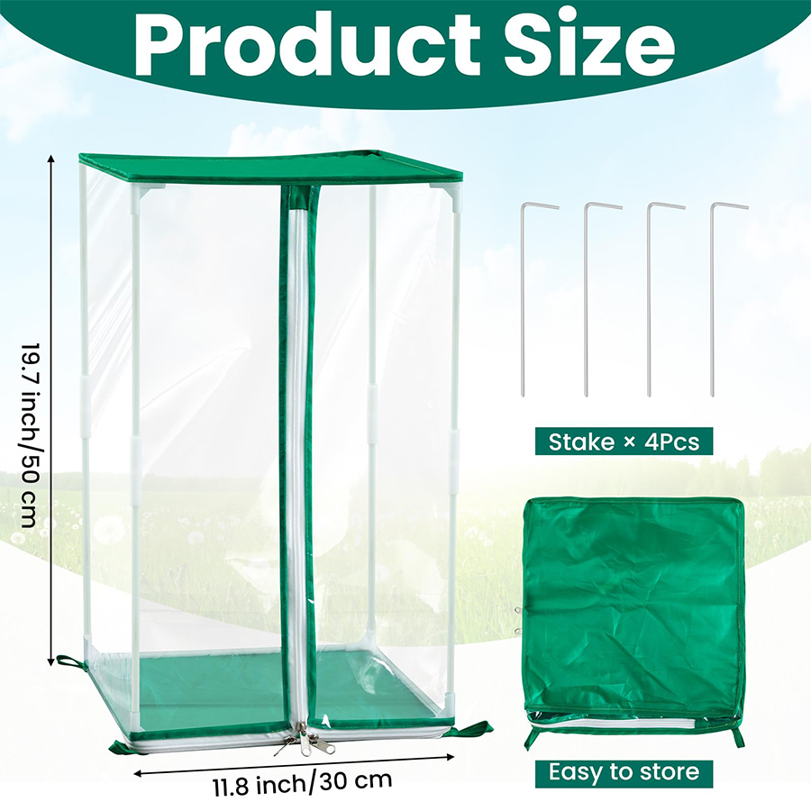 Mini invernadero portátil para interiores y exteriores, casa cálida, cubierta de malla para jardinería, protección emergente para pájaros y jardín, fruta: 4XL