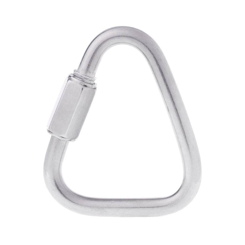 Mousqueton triangulaire à verrouillage à vis en acier inoxydable 304, mousqueton de sécurité pour équipement d&#39;escalade: S