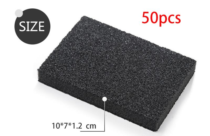 Black High Density Nano Emery Magic Sponge Removing Rust Rub Cleaner Magic Sponge Eraser For Removing Rust Kitchen Accessories: 50pcs