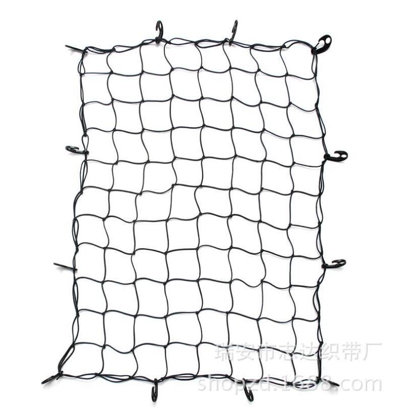 120 x 90cm 12 krokar biltakräcke elastiskt lastnät speciallatex ultralätt förvaringsnät för terrängfordon fast bagagesladd
