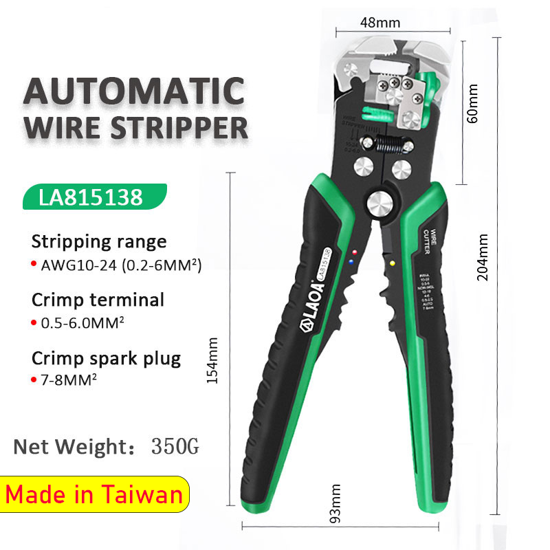 LAOA Automatische draadstriptang Cutter Kabelterminal Krimpen Elektricien Gereedschap: lichtblauw