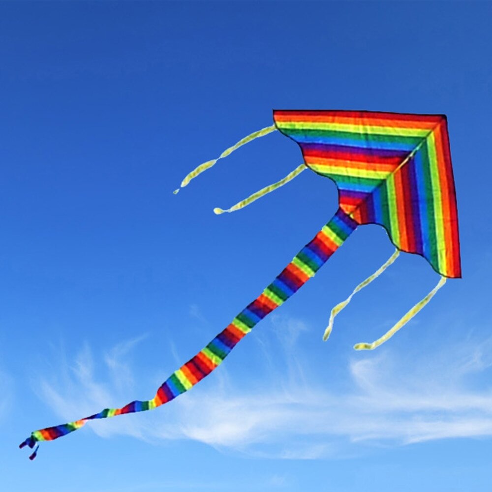 Colorful Kite Long Tail Nylon Outdoor Kites Flying Toys For Children ...