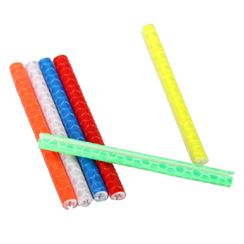 1 Set Fiets Reflecterende Stickers Wiel Spaken Buizen Strip Veiligheidswaarschuwing Licht Reflector Fietsen Fiets Licht Accessoires
