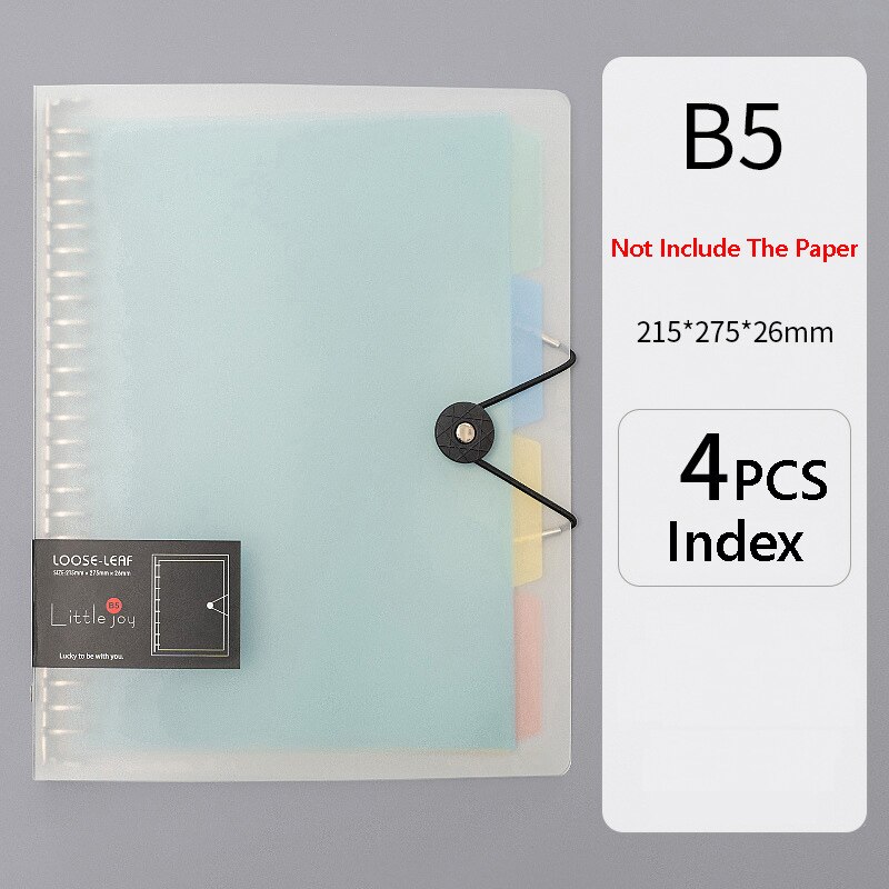 A4/A5/B5 Loose Leaf Binder Notebook Refillable Paper Journal Diary Agenda 2022 Planner Notepad Office School Supplies Stationery: B5 Binder02