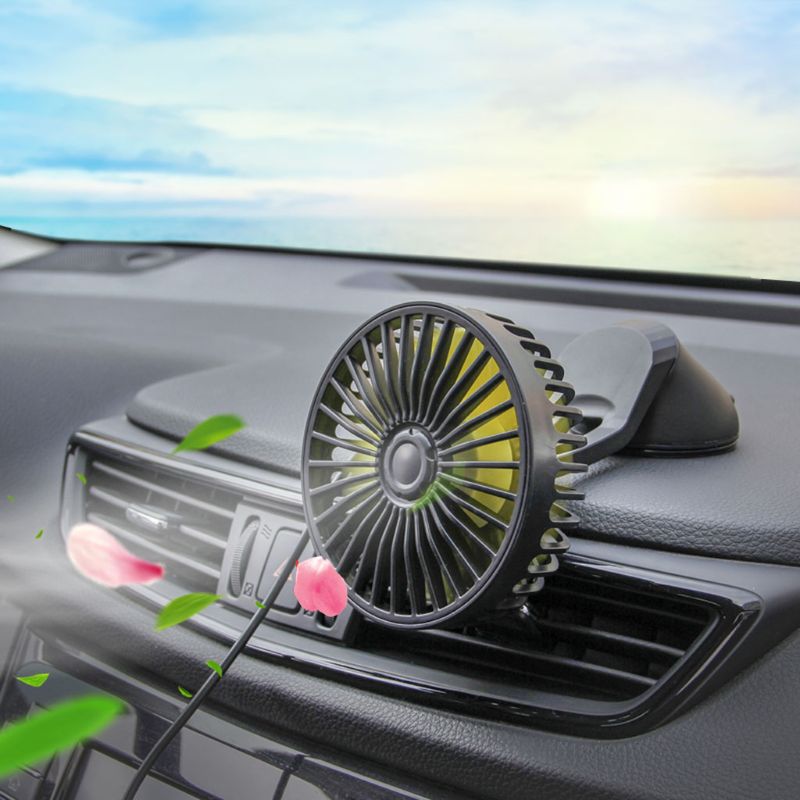Universele Zuignap Enkele Kop Usb Auto Fan Drie Snelheidscontrole Air Cooling Usb Ventilator Voor Truck Suv Boot Kantoor thuis
