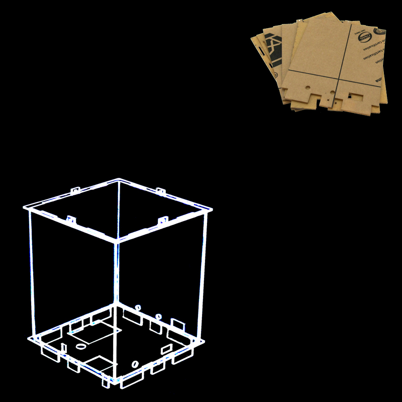 Size 12x12x h15 cm DIY 3D 8 S mini LED Licht Cubeeds Acryl-opmerking: doos alleen met gebruik van onze 3d8 mini cubeeds