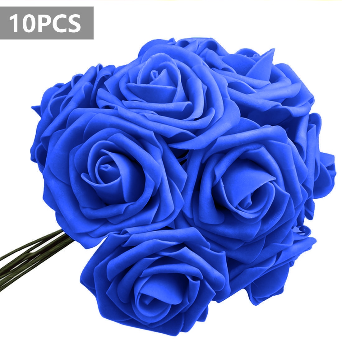 10 Heads 7CM Artificial Rose Flowers Wedding Bride Bouquet PE Foam DIY Home Decor Rose Flowers Wedding Decoration 11 Colors