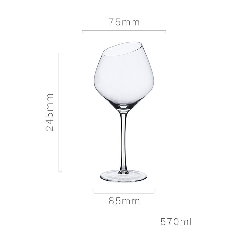 Verres en biseau en cristal Transparent, verres colorés, Style nordique Ins, changement de couleur, tasse à vin: I