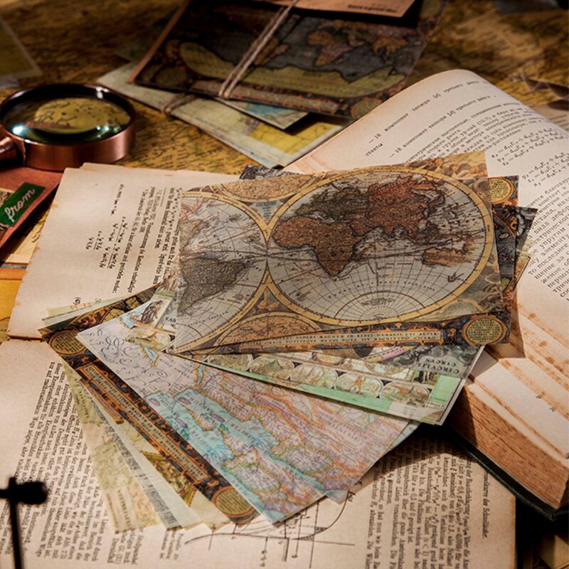 20PCS Dream Map Series Material Paper DIY Scrapbooking Primer Collage Diary Album Photo Prop Packaging Decorate